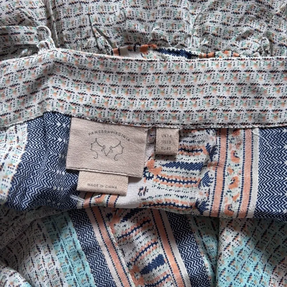 Vanessa Virginia 100% Silk Paisley Border Print Cami Tank Top 10 - Picture 4 of 7